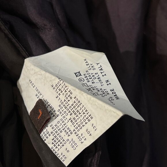 ETRO Milano Wool Blend Houndstooth Coat with Shearling Hood - Picture 13 of 14